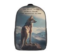 RRTYVFD Sac à dos imprimé en 3D « Ascension la plus difficile » : motivation pour les enfants, sac d'école, sac de voyage grande capacité, sac à livres tendance, sac à dos garçon/fille 17 pouces