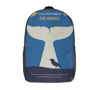 RRTYVFD Sac à dos pour enfants, sac à dos avec imprimé 3D Orca Whale, sac à dos pour garçons et filles, 43,2 cm, réglable et léger pour l'école primaire, N°1476 My the Whale, 17"