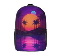 RRTYVFD Sac à dos scolaire pour enfants avec motif chrysanthème imprimé en 3D et grandes poches, 43 cm (17 pouces).