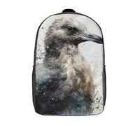 RRTYVFD Sac à dos scolaire Seagull Beauty Black Ink, imprimé en 3D, pour enfants (garçons et filles), idéal pour l'école et les voyages, 43 cm (17 pouces).
