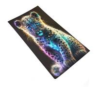 RRTYVFD Serviettes de Bain bébé léopard Arc-en-Ciel Mignonnes pour Une Peau Douce, séchage Rapide, résistantes et Douces pour Les Peaux sensibles, 35 x 73 cm