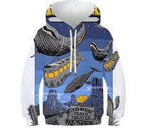 RRTYVFD Sweat à Capuche Unisexe à Manches Longues pour Enfant, imprimé en 3D, Motif Affiche de Concert Dirty Heads, Style décontracté et Humoristique, pour garçons et Filles de 8 à 10 Ans