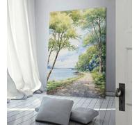 RRTYVFD Tableau mural sur toile représentant un rivage estival, idéal pour la chambre, les toilettes ou la salle de bain. Format : 50 x 75 cm (20 x 30 pouces).