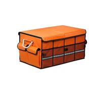 RRUFD Organisateur de Coffre de Voiture pour Ford Edge ST-Line 2015-2024, Boîte de Rangement Pliable Voiture et outil Organizer,B 66L-D Orange