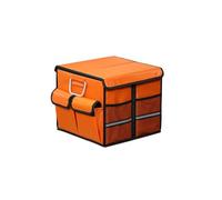 RRUFD Organisateur de Coffre de Voiture pour Ford Edge ST-Line 2015-2024, Boîte de Rangement Pliable Voiture et outil Organizer,A 36L-D Orange