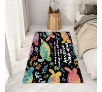 RRUxiia Carpet Petit Antidérapant Lavable en Machine Tortues Mer Mignonnes Paillasson 60x90 cm Poil Ras Composition Coraux Créatures Marines Tapis Rectangle pour Salle de Lavage Chambre à Coucher