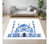 RRUxiia Carpet Petit Antidérapant Lavable en Machine Tradition Dessin Animé Sud-Ouest Paillasson 60x90 cm Poil Ras Architecture Urbaine Rétro Tapis Rectangle pour Salle de Lavage, Chambre à Coucher