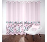 RRUxiia Géométrie Losange Rideaux Occultant Thermique Isolant 140x220 cm Nationalité Traditionnelle Rideaux Anti Froid Rideau Occultant Draperies Lot De 2 pour Chambre Salon Cuisine