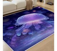 RRUxiia Méduse Tapis Entrée Intérieur 40x60 cm Taches Lumineuses Animaux Marins Tapis de Porte Lavable Rêveur Carpet Salon Chambre Cuisine Dessous Antidérapant