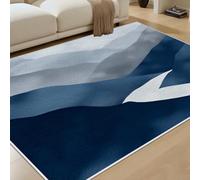 RRUxiia Montagne Paysage Naturel Tapis Salon 60x90 cm Montagne Bleu Gris Tapis antidérapant Lavable en Machine Thème Naturel pour Couloir entrée Chambre et Zones à Fort trafic