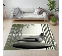 RRUxiia Rug Eau Pavée Tapis Salon 140x200cm Paysage Zen Moderne Tapis Lavable Antidérapant pour Chevet, Chambre à Coucher, Salle à Manger, Chambre d'enfant