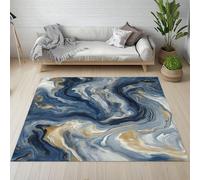 RRUxiia Rug Marbré Moderne Tapis Salon 140x200cm Marbre Abstrait Liquide Tapis Lavable Antidérapant pour Chevet, Chambre à Coucher, Salle à Manger, Chambre d'enfant