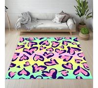 RRUxiia Tapis Chambre Doux 180x270cm Amour Abstrait Tapis de Salon Grand Lavable en Machine Poil Ras Dessiné Main Couleur Carpet Antidérapant pour Salle de Lavage, Salle à Manger