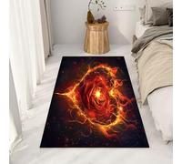RRUxiia Tapis Chambre Doux 180x270cm Roses Romantiques Tapis de Salon Grand Lavable en Machine Poil Ras Abstrait Amour Ciel Étoilé Carpet Antidérapant pour Salle de Lavage, Salle à Manger