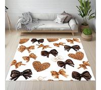 RRUxiia Tapis Doux Antidérapant Arc Léopard Amour Carpet Chambre Adulte 140x200cm Imprimé Guépard Tapis Poil Ras Lavable en Machine pour Salon, Bureau, Cuisine, Salle de Jeux