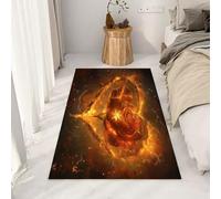 RRUxiia Tapis Doux Antidérapant Roses Romantiques Carpet Chambre Adulte 140x200cm Abstrait Amour Ciel Étoilé Tapis Poil Ras Lavable en Machine pour Salon, Bureau, Cuisine, Salle de Jeux