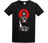 RRWDXSF Mikasa Ackerman Cotton T Shirt for Men Manches Courtes(Small)