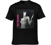 RRWDXSF Pat Benatar Men's Casual Round Neck Cotton Short Sleeve T-Shirt Manches Courtes(XX-Large)