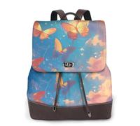 rrxnbcgg Butterfly World Sac à dos pour femme imperméable antivol léger PU mode voyage multifonction sac à main sac à main sac à main sac à dos