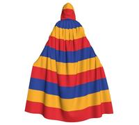 rrxnbcgg Cape à capuche en polyester entièrement imprimée avec drapeau de l'Arménie, confortable et durable, adaptée pour Halloween et d'autres fêtes à thème et scènes de scène