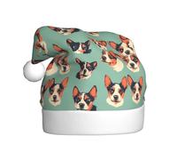 rrxnbcgg Chapeau de Noël en peluche imprimé avatars animaux pour adultes, vacances spéciales de Noël avec atmosphère festive.