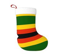 rrxnbcgg Chaussettes de Noël avec motif drapeau du Zimbabwe pour cheminée avec idées cadeaux, traditions familiales festives, cadeaux pour elle