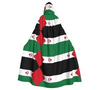 rrxnbcgg Drapeau du Sahara occidental cape à capuche entièrement imprimée en polyester, confortable et durable, adaptée pour Halloween et autres fêtes à thème et scènes de scène