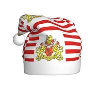 rrxnbcgg Drapeau du Sénat de Brême imprimé adulte en peluche chapeau de Noël spécial vacances de Noël avec atmosphère festive.