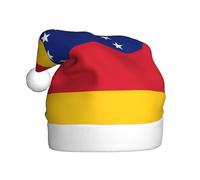 rrxnbcgg Drapeau du Venezuela - Chapeau de Noël en peluche imprimé pour adulte - Vacances spéciales de Noël avec atmosphère festive.