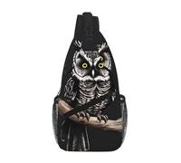 rrxnbcgg Late Night Owl Cross Sac de poitrine en diagonale pour homme pour téléphone, voyage, festival et quotidien