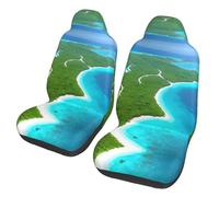 rrxnbcgg Lot de 2 housses de siège de voiture respirantes et lavables avec motif « An island in the Ocean » - Antidérapantes - Imperméables - Pour voitures, camions, SUV