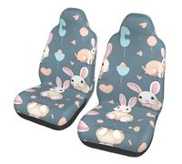 rrxnbcgg Lot de 2 housses de siège de voiture respirantes et lavables en forme de lapin - Antidérapantes - Imperméables - Pour voitures, camions, SUV