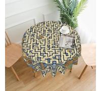 rrxnbcgg Nappe ronde en polyester avec carte au trésor du labyrinthe - 152,4 cm - Parfaite pour les fêtes, les mariages et les occasions spéciales