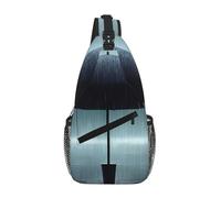 rrxnbcgg Parapluie noir sous la pluie, sac de poitrine croisé en diagonale pour homme, pour téléphone, voyage, festival et quotidien