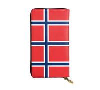 rrxnbcgg Portefeuille de voyage pour femme avec fermeture éclair sur le pourtour du drapeau de l'État du Tennessee, Drapeau norvégien, One Size