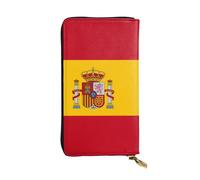 rrxnbcgg Portefeuille de voyage pour femme avec fermeture éclair sur le pourtour du drapeau de l'État du Tennessee, Drapeau espagn, One Size