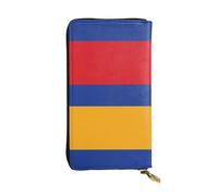 rrxnbcgg Portefeuille en bambou pour femme avec fermeture éclair et dragonne, Drapeau de l'Arménie, One Size