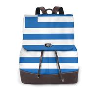 rrxnbcgg Sac à dos pour femme avec drapeau grec - Imperméable - Antivol - Léger - En polyuréthane - Tendance - Multifonction - Convertible - Sac à main - Sac à main