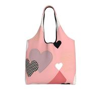 rrxnbcgg Sac de courses en tissu léger et réutilisable Motif graphique d'amour abstrait Convient pour le bricolage, la publicité, la promotion, les cadeaux, les activités