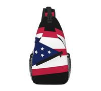rrxnbcgg Sac de poitrine en diagonale avec drapeau de l'État de l'Ohio pour homme, pour téléphone, voyage, festival et quotidien
