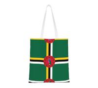 rrxnbcgg Sac fourre-tout en toile avec drapeau du Commonwealth de la Dominique, peut être porté à la main ou sur l'épaule, pour les voyages, le travail, la salle de sport