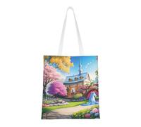 rrxnbcgg Sac fourre-tout en toile motif licorne conte de fées, peut être porté à la main ou sur l'épaule, pour les voyages, le travail, la salle de sport