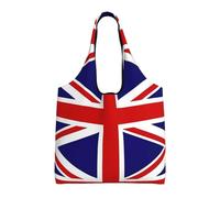 rrxnbcgg Sacs d'épicerie légers et réutilisables en tissu avec drapeau britannique, adaptés pour le bricolage, la publicité, la promotion, les cadeaux, les activités