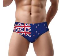 rrxnbcgg Sous-vêtements pour homme avec drapeau de la Nouvelle-Zélande - Coupe classique - Extensible, doux et respirant - Triangle imprimé, Noir , M Taille courte