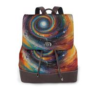 rrxnbcgg The vortex of art Sac à dos imperméable antivol léger PU tendance voyage multifonction convertible sac à main sac à main sac à dos