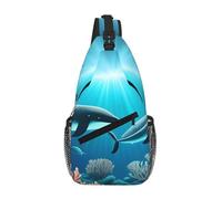 rrxnbcgg Whales under the sea Cross Sac de poitrine en diagonale pour homme pour téléphone, voyage, festival et quotidien