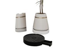 RRYPBOVG Base de Pot de Fleur 1 pièce avec Roues | Caddie mobile for plantes avec tiroir de stockage d'eau for plantes et appareils électroménagers(Black 6 wheels 40cm)