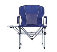 RRYPBOVG Chaise De Réalisateur Pliante Chaise de réalisateur Robuste avec Table d'appoint, Design Pliable Facile for la Plage, Le Camping, la pêche(Deep Blue)