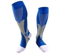 RRYPBOVG Chaussette De Contention Lot de 2 paires de chaussettes de compression 20-30 mmHg for homme et femme, chaussettes de sport for marathon, cyclisme, football, varices(YSZ02-BU,2XL)