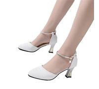 RRYPBOVG Chaussures Femme Mariage Chaussures à Talons carrés et Boucle for Femmes, élégantes, idéales for Le Bureau ou Les Loisirs(Color 08,40)